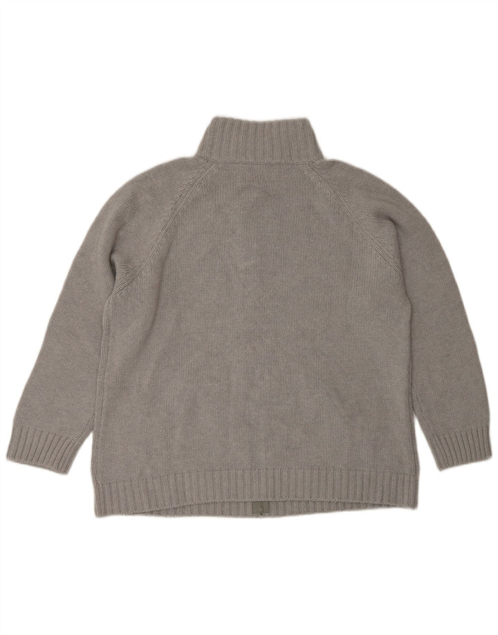 Suéter cardigã feminino BENETTON UK 14 cinza médio