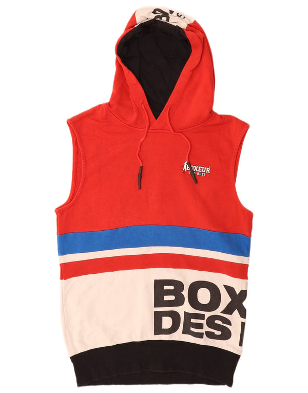 Boxeur Des Rues Meninos moletom com capuz gráfico 13-14 anos XL vermelho colorblock