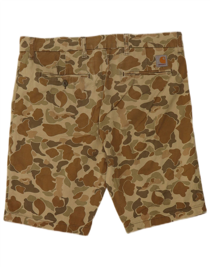 Bermuda masculina CARHARTT Chino Shorts W32 médio cáqui algodão camuflado