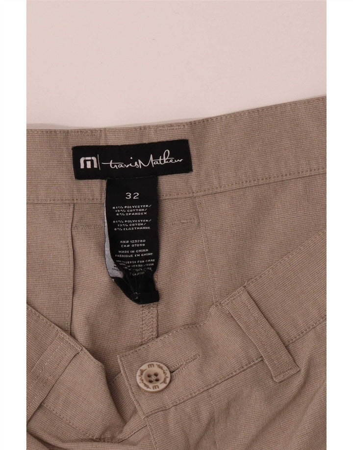 Shorts Chino Masculino Travis Mathew Regular Fit W32 Poliéster Bege Médio