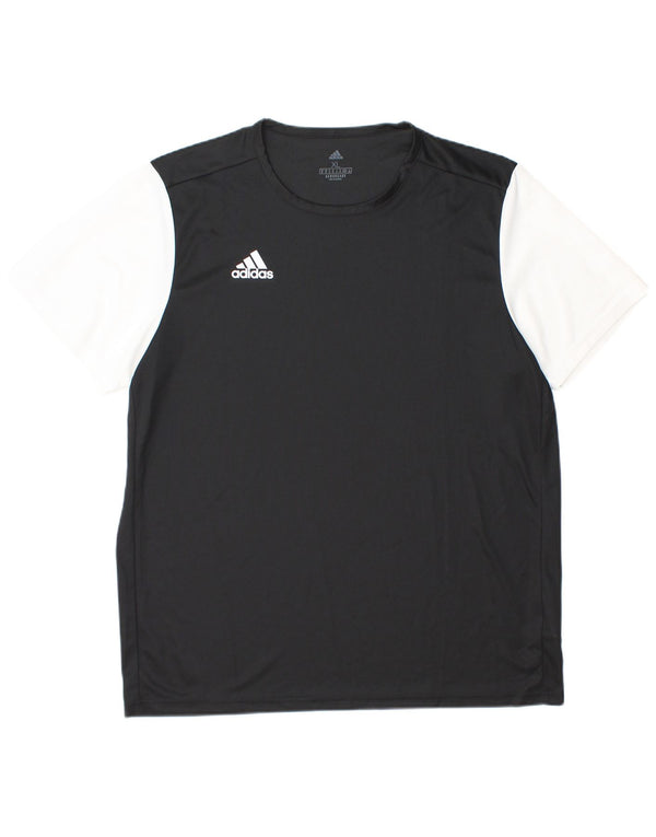 Adidas Mens Aeroready Camiseta Top XL Preto Colorblock Poliéster