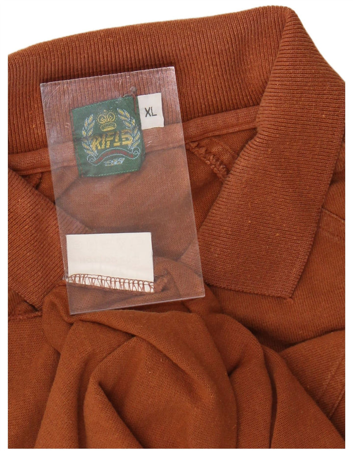 Camisa polo masculina RIFLE XL de algodão marrom