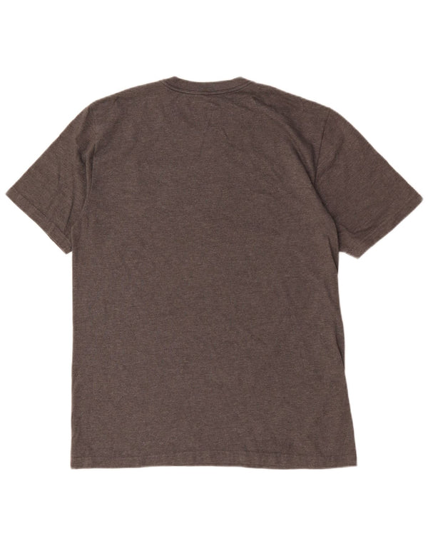 Camiseta Nike masculina regular fit gráfica top poliéster manchado cinza médio