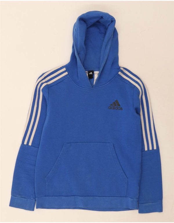 Adidas meninos moletom com capuz 11-12 anos algodão azul