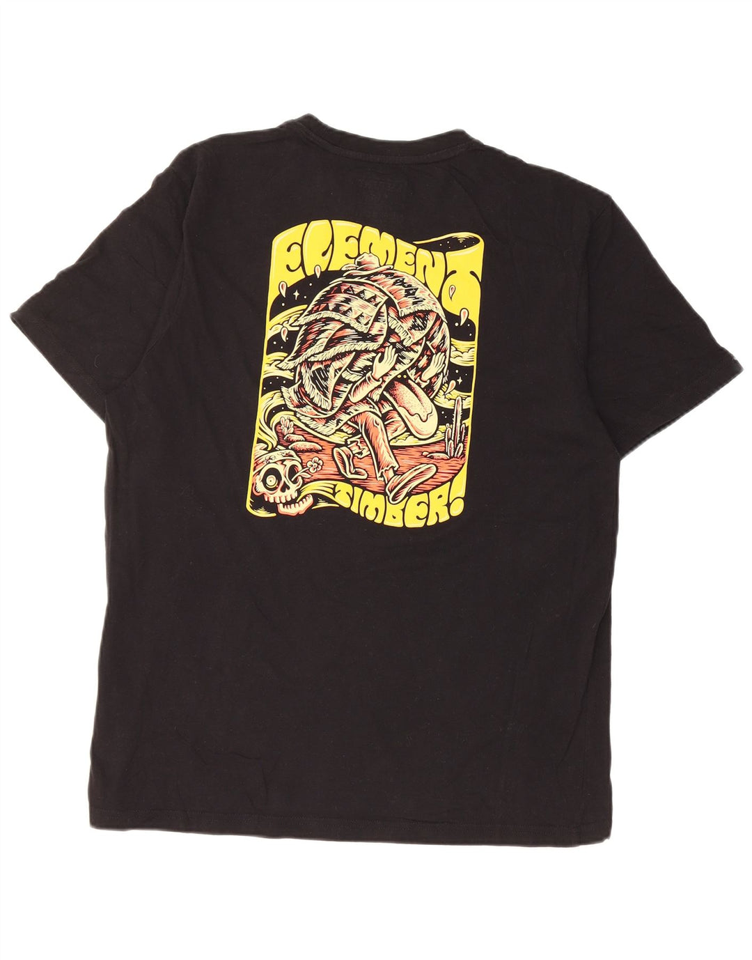 Camiseta masculina Element Regular Fit com estampa gráfica de algodão preto médio