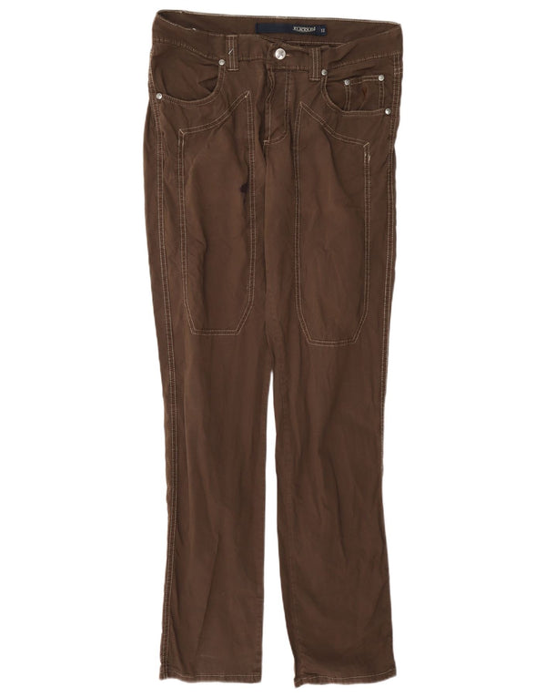 Calça casual masculina slim Jeckerson W32 L32 algodão marrom