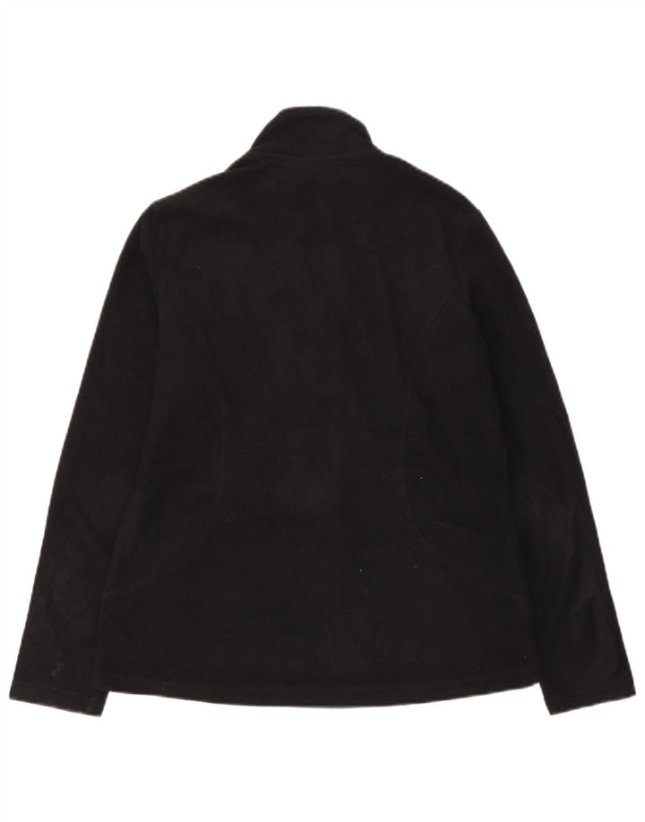 Jaqueta de lã feminina Marks & Spencer Reino Unido 12 poliéster preto médio