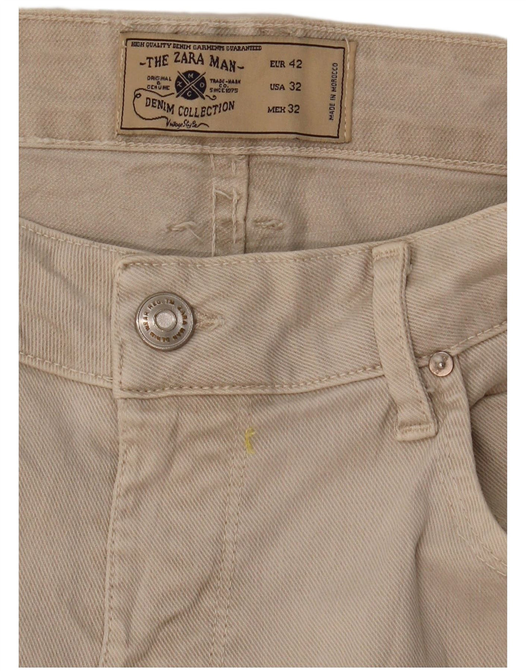 Zara Mens Casual Shorts EU 42 Grande W32 Bege