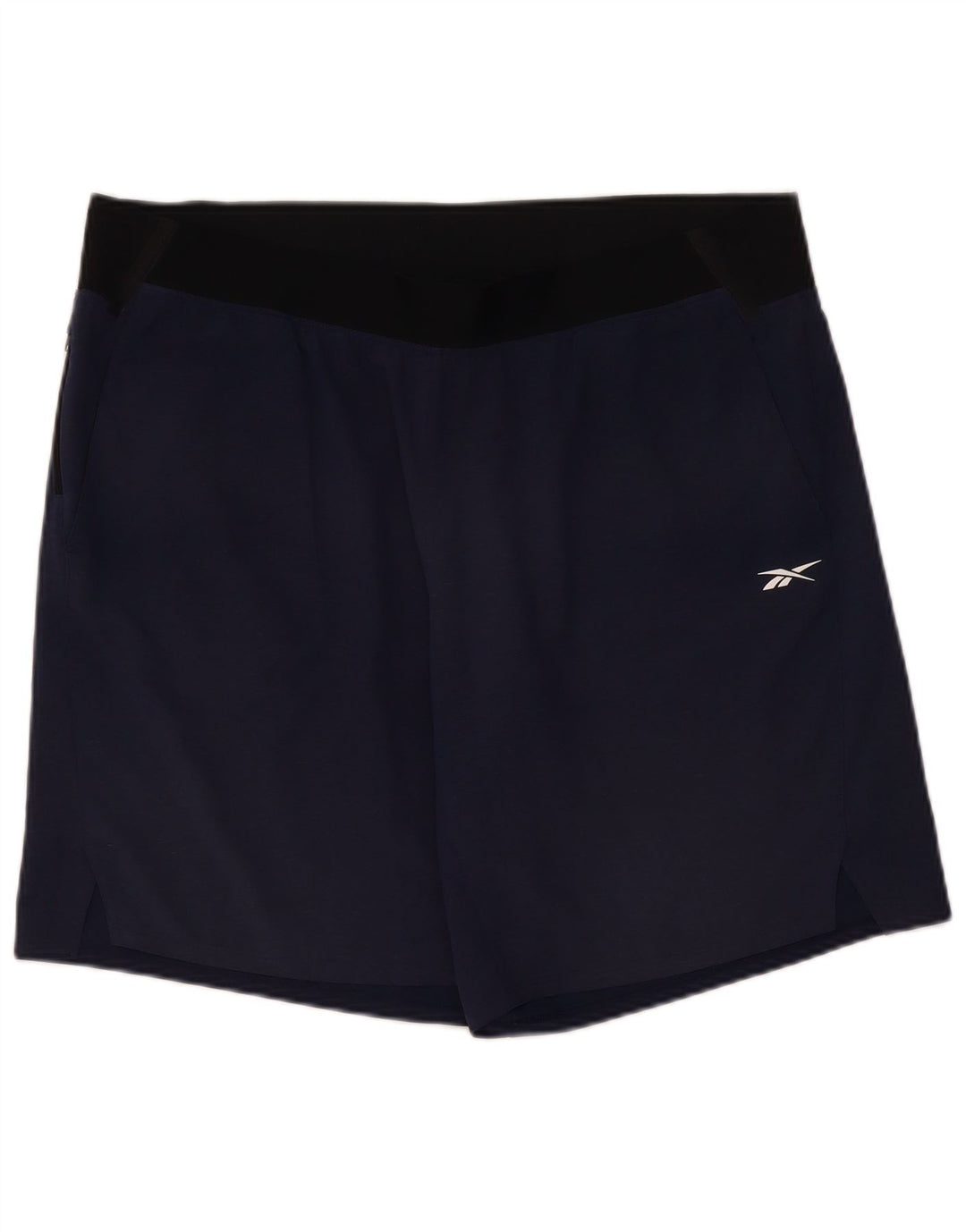 Shorts esportivos masculinos Reebok XL azul marinho colorblock poliéster