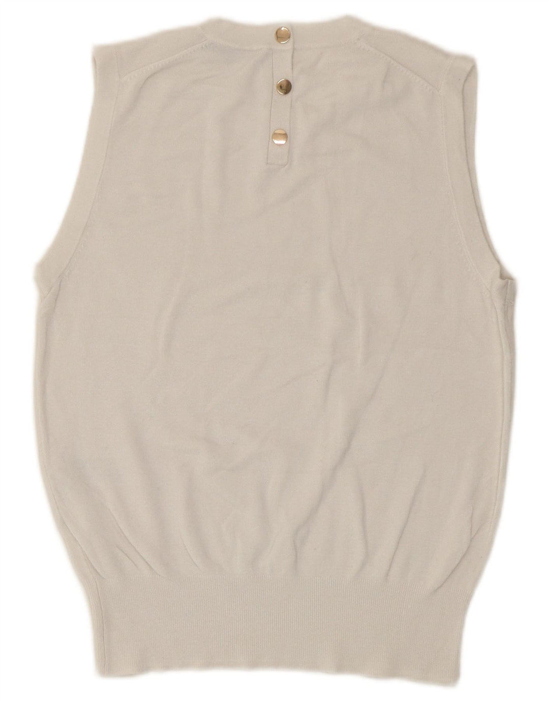 Regata feminina Zara com colete curto Reino Unido 8 pequena viscose branca