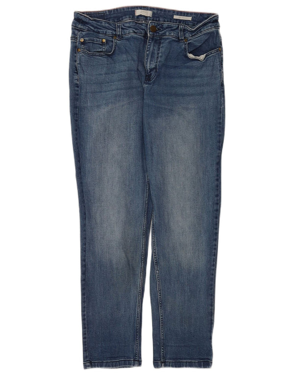 Joules feminino namorada reta jeans Reino Unido 12 médio W30 L28 algodão azul