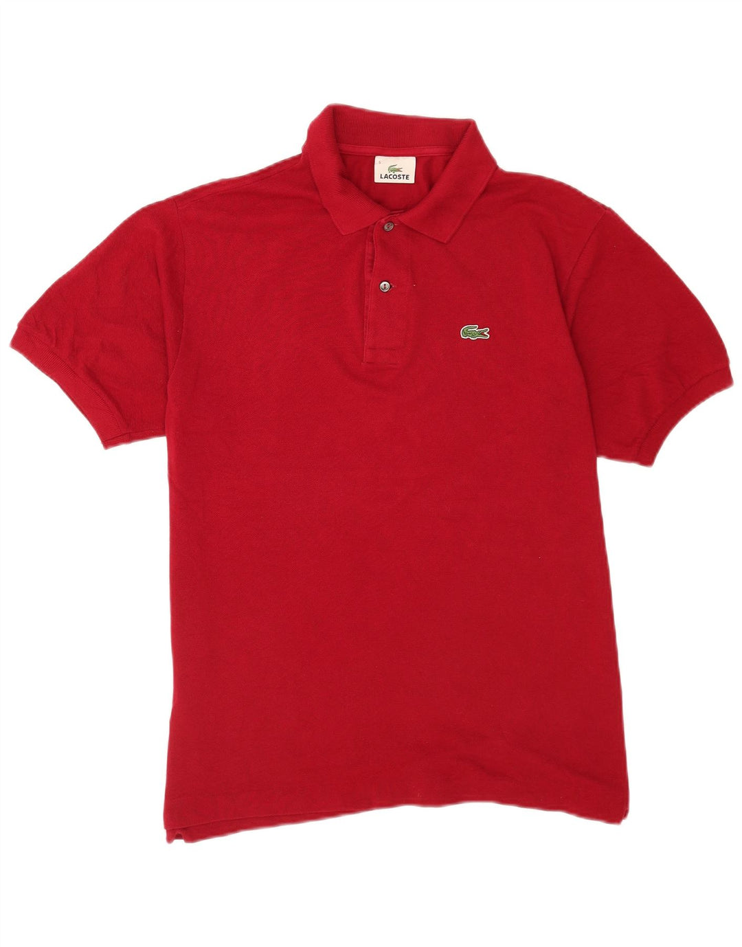Camisa polo masculina Lacoste tamanho 5 grande algodão vermelho