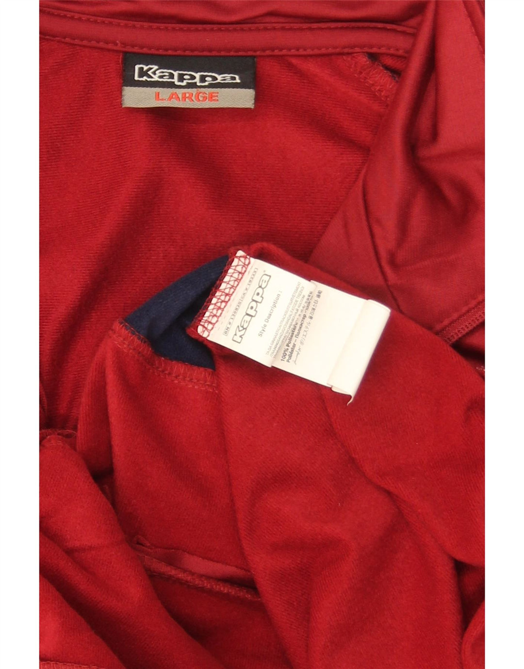 Kappa Mens Graphic Tracksuit Top Jaqueta Grande Poliéster Colorblock Vermelho