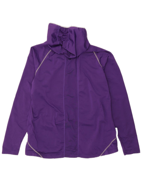 Mountain Warehouse Camiseta masculina com capuz e zíper e manga comprida roxa média