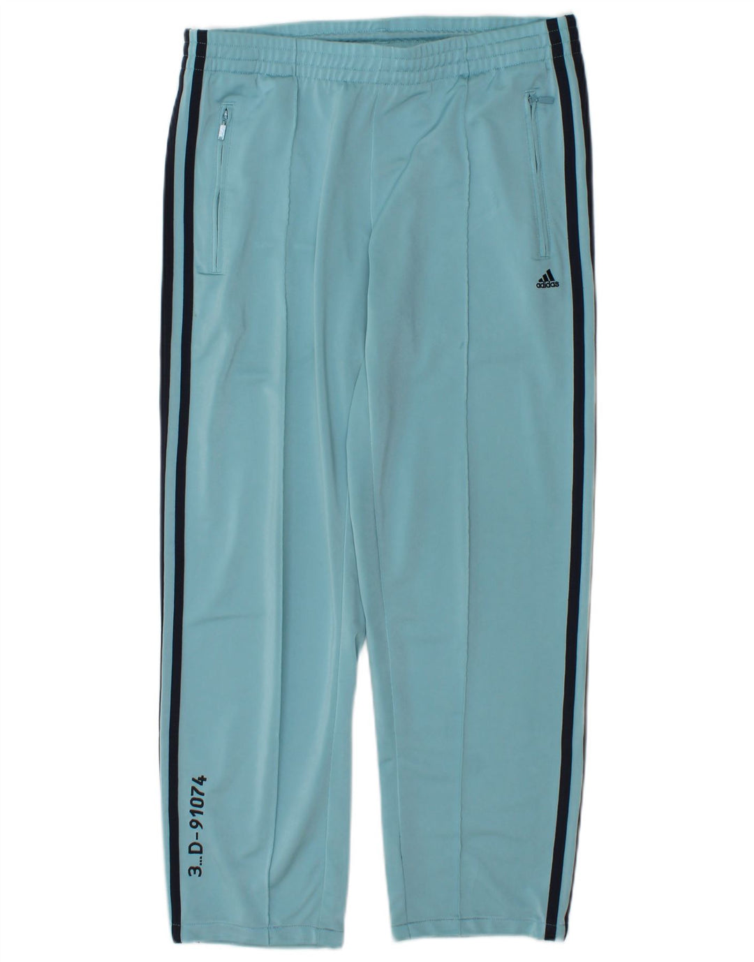Calças de treino femininas Adidas UK 12 azul médio