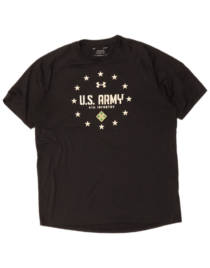 Under Armour Camiseta masculina gráfica do Exército dos EUA Top grande preto