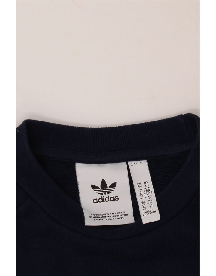 ADIDAS Mens Sweatshirt Jumper XS Navy Blue Cotton Vintage Adidas and Second-Hand Adidas from Messina Hembry 