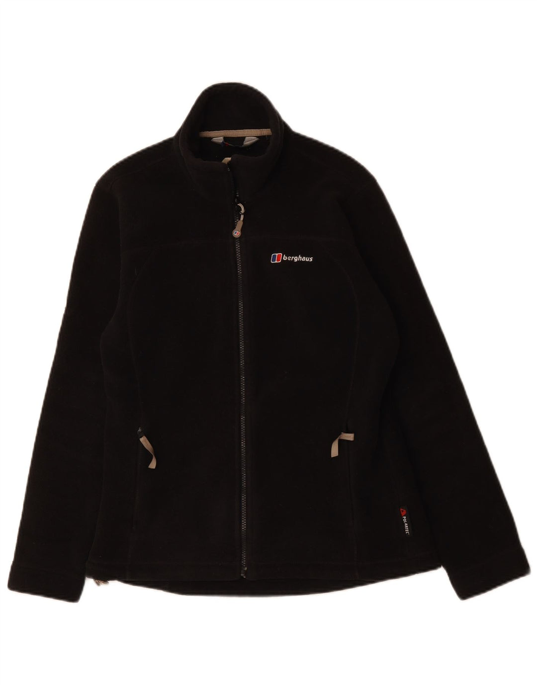 Jaqueta feminina de lã grande BERGHAUS UK 10 poliéster preto pequeno