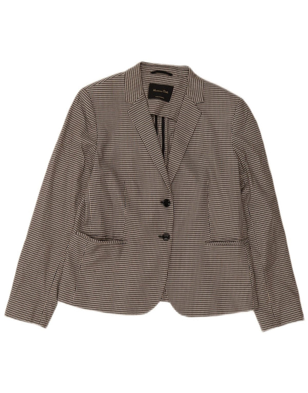 Jaqueta blazer feminina Massimo Dutti com 2 botões EU 44 XL preto Houndstooth