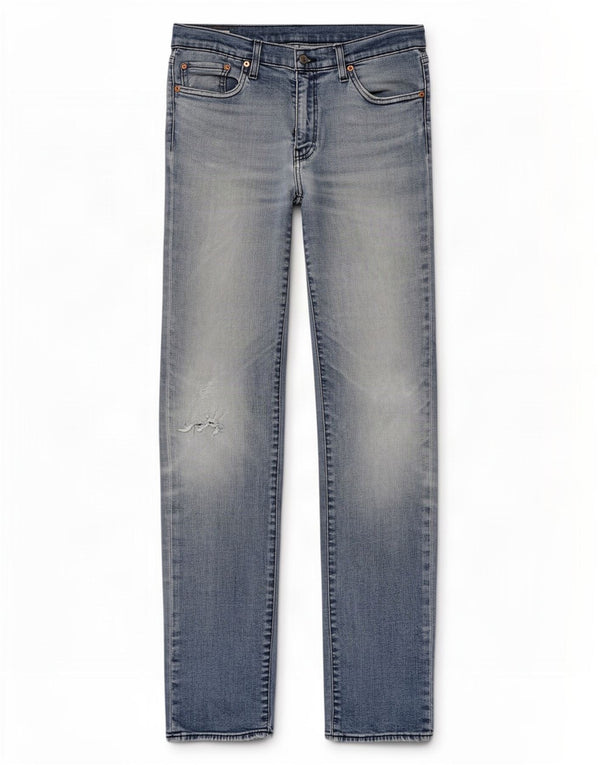 Levi's Masculino 511 Distressed Slim Jeans W34 L36 Azul Algodão