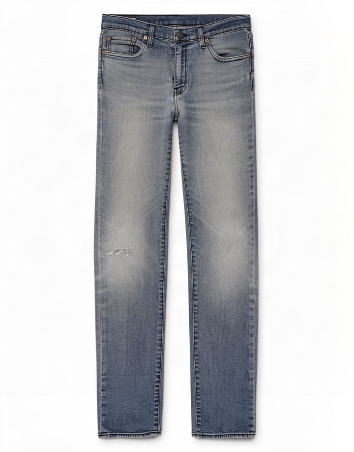 Levi's Masculino 511 Distressed Slim Jeans W34 L36 Azul Algodão