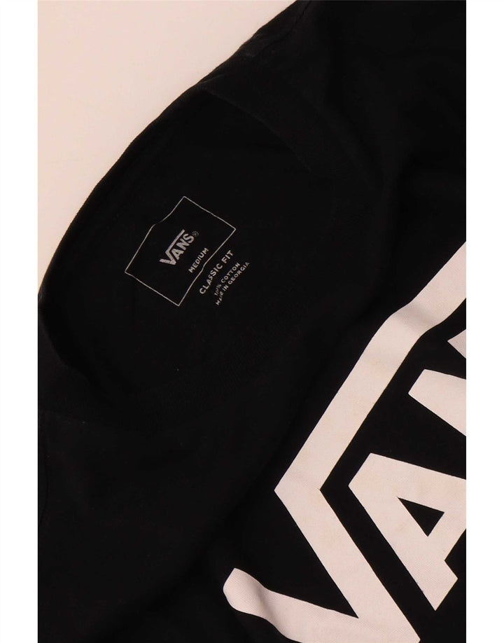 Vans Masculino Classic Fit Graphic Top Manga Longa Médio Algodão Preto