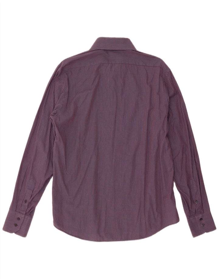 Camisa masculina Benetton listrada roxa média