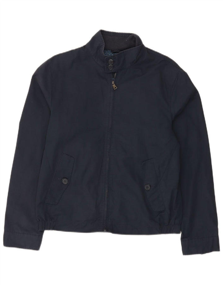 Jaqueta bomber masculina MARKS & SPENCER UK 36 pequena algodão azul marinho