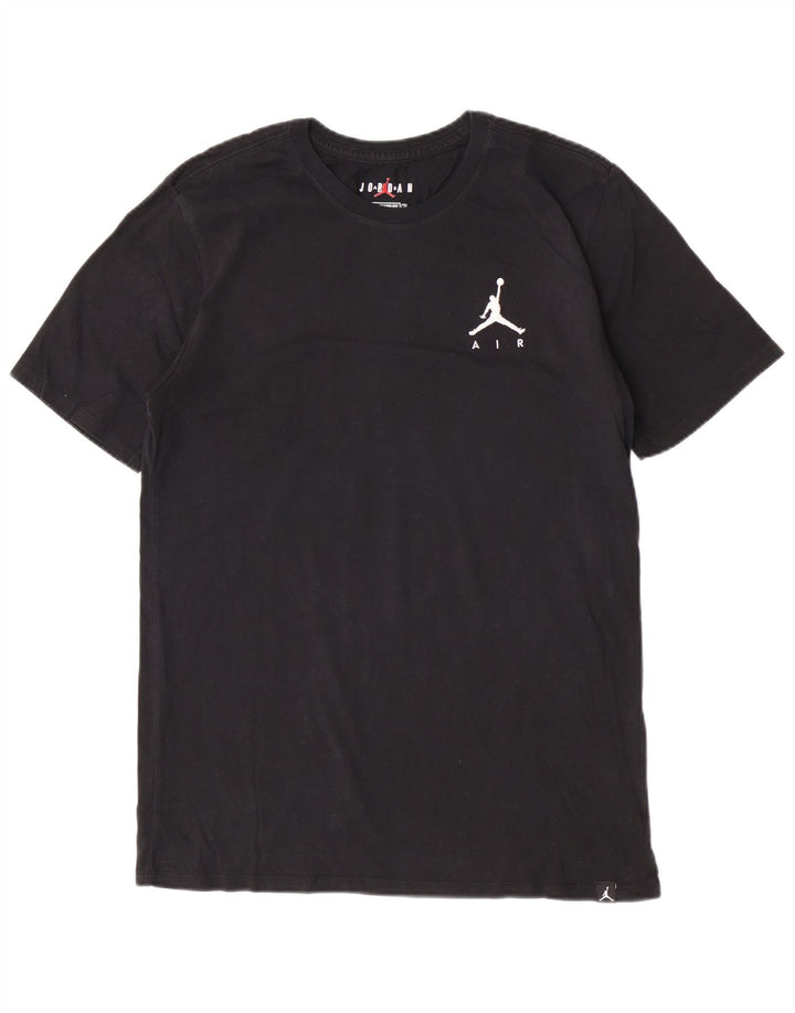 Camiseta Jordan Mens Standard Fit Top Médio Algodão Preto