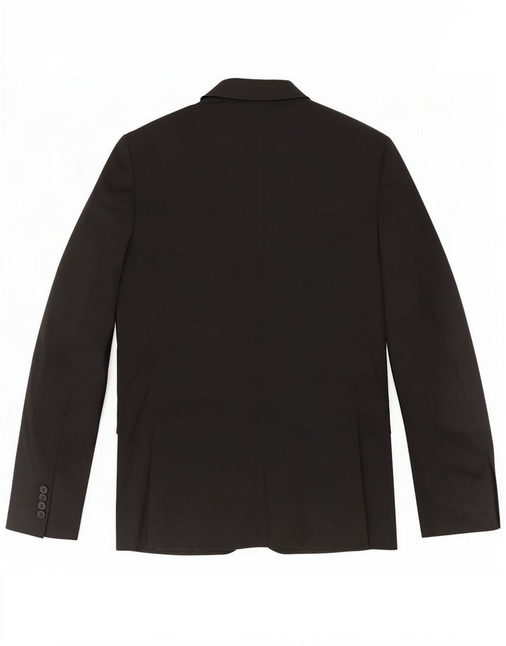 Jaqueta blazer masculina Massimo Dutti com 2 botões EU 48 lã preta média