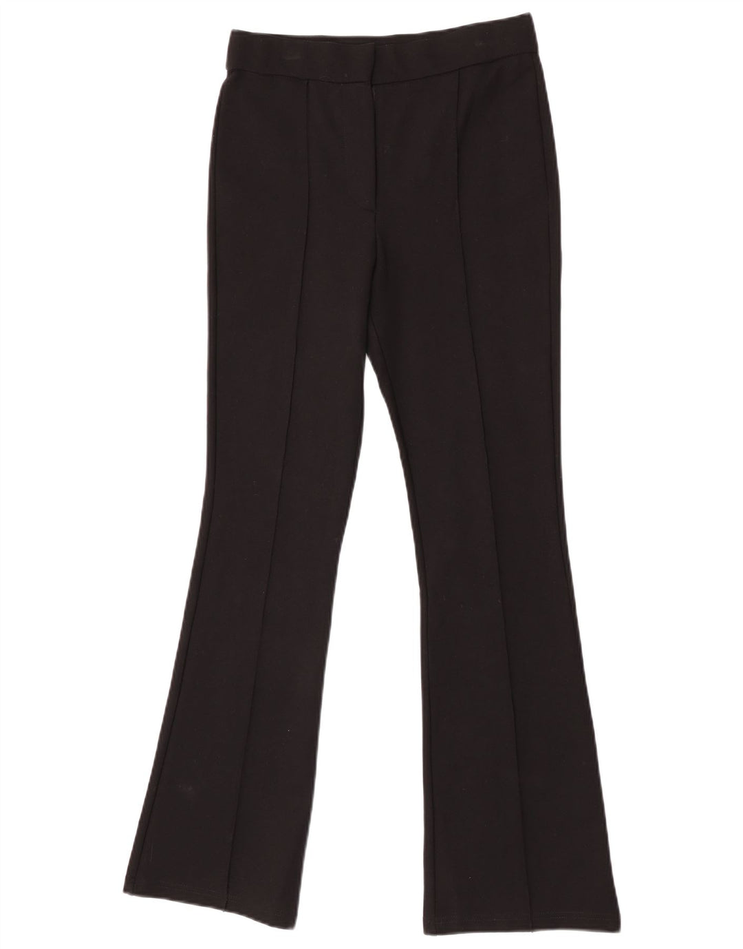 Calça feminina Zara Bootcut Suit pequena W26 L29 preta viscose