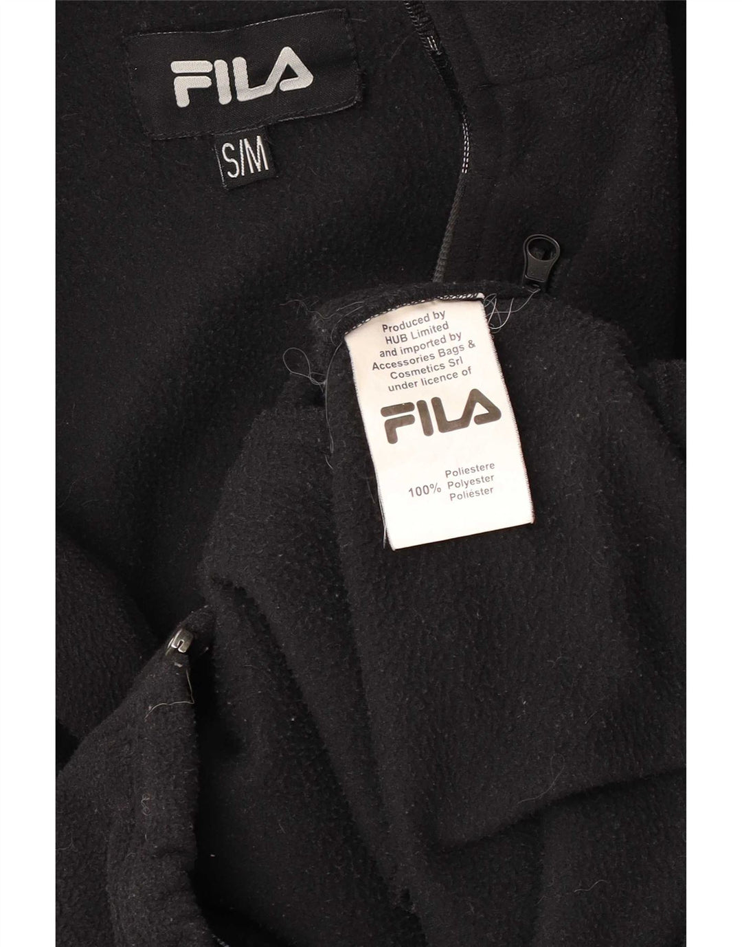 Jaqueta masculina Fila Liner Fleece UK 36 poliéster preto pequeno