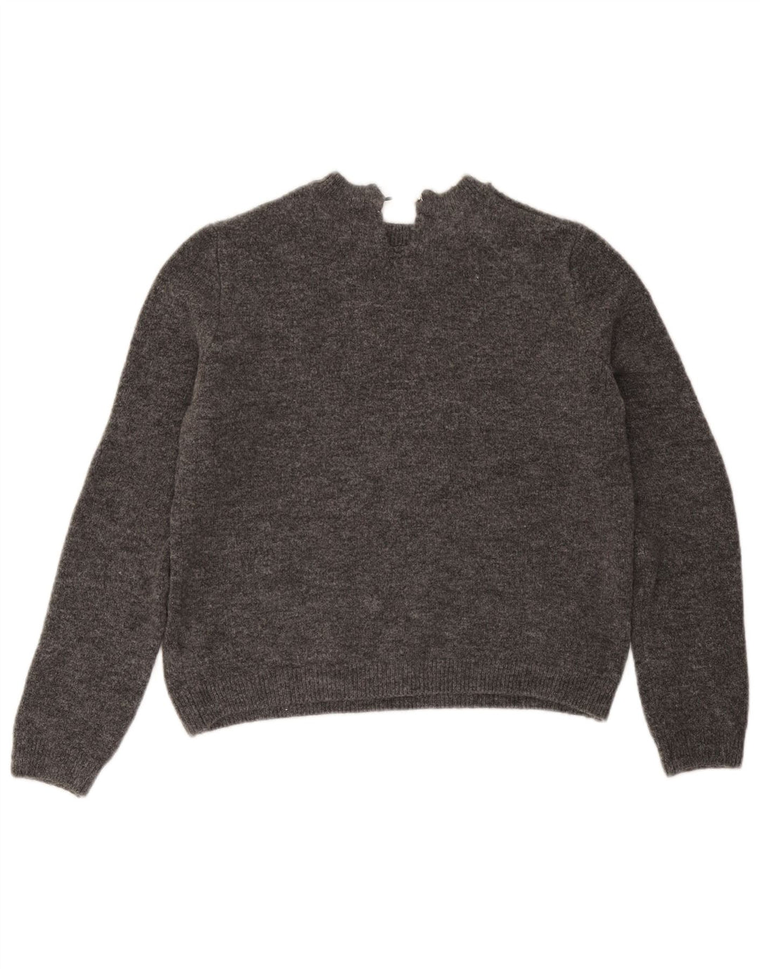 Suéter feminino Marks & Spencer com gola canoa Reino Unido 14 cinza médio acrílico