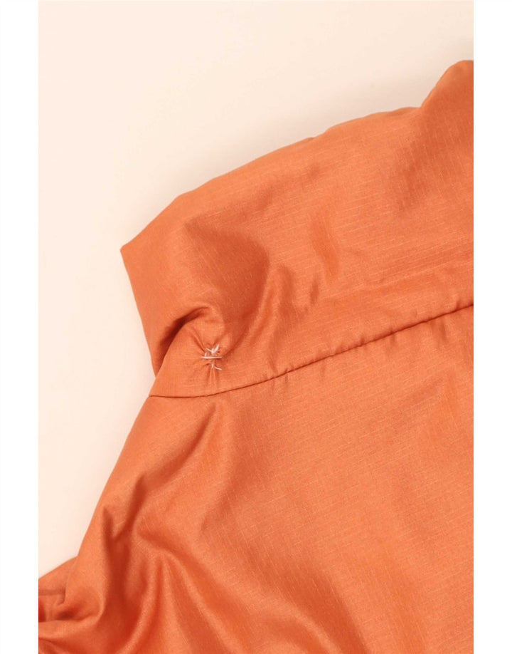 Jaqueta acolchoada vintage masculina de ajuste solto Reino Unido 40 grande poliamida laranja