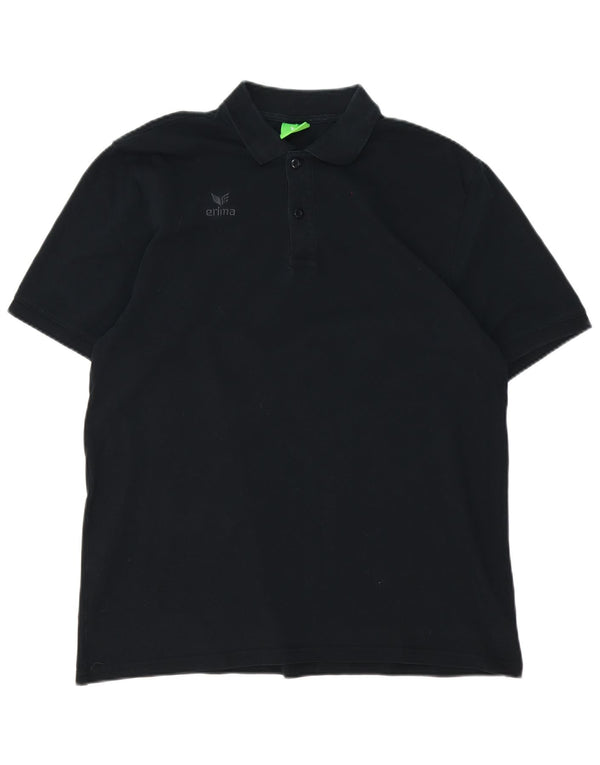 Camisa polo masculina Erima XL algodão preto