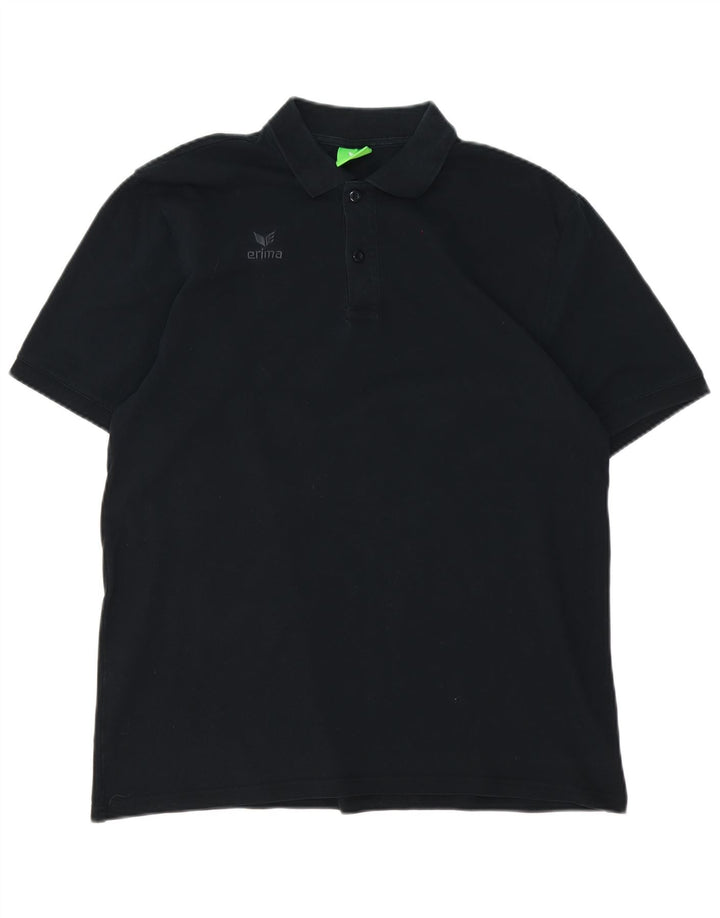 Camisa polo masculina Erima XL algodão preto