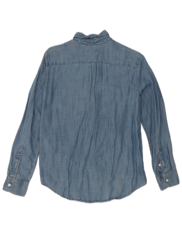 Camisa jeans feminina Levi's Boyfriend Fit UK 2 2XS azul Lyocell