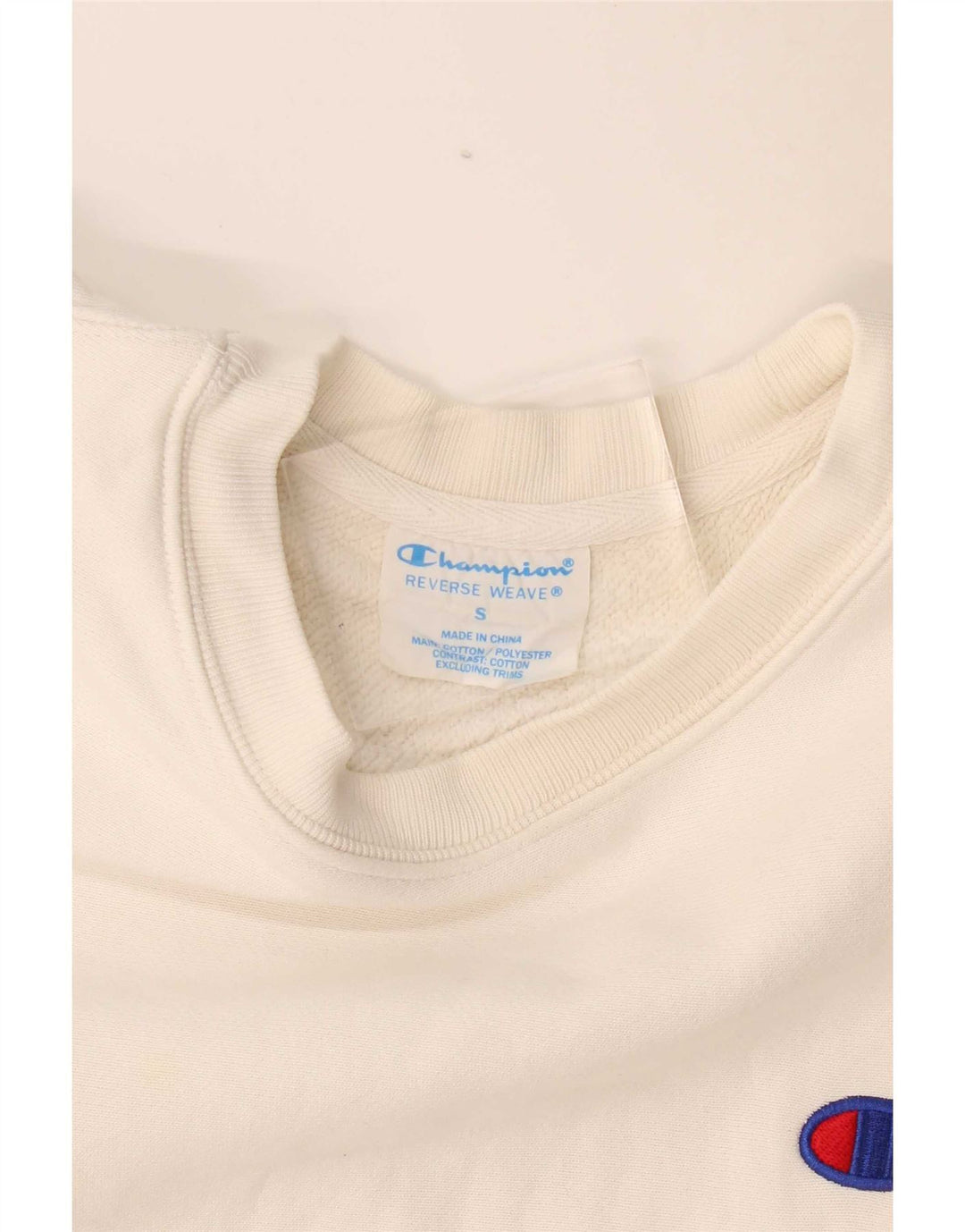 Moletom masculino Champion Reverse Weave pequeno algodão branco