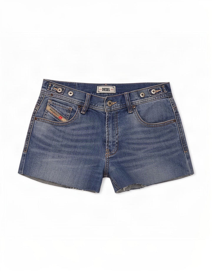 Shorts jeans feminino diesel pequeno W26 algodão azul