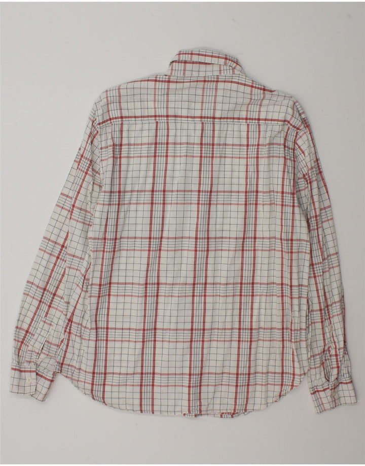 Camisa masculina Carrera XL branca xadrez algodão