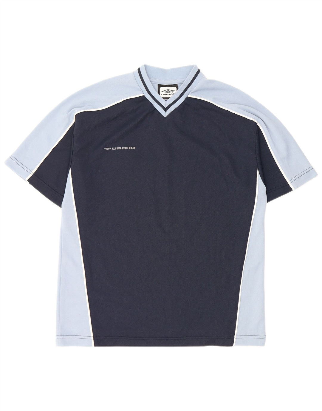 Camiseta masculina Umbro Top Médio Azul Marinho Colourblock Poliéster