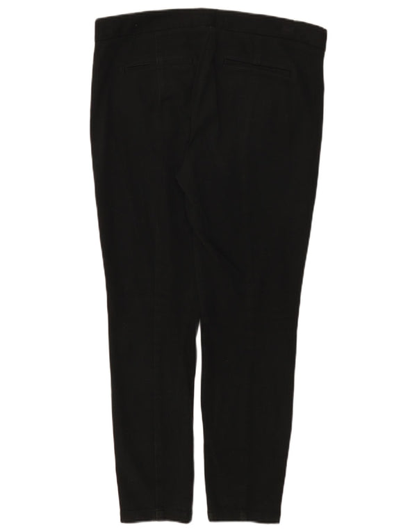 Calça feminina casual super skinny Gap US 10 grande W34 L27 algodão preto