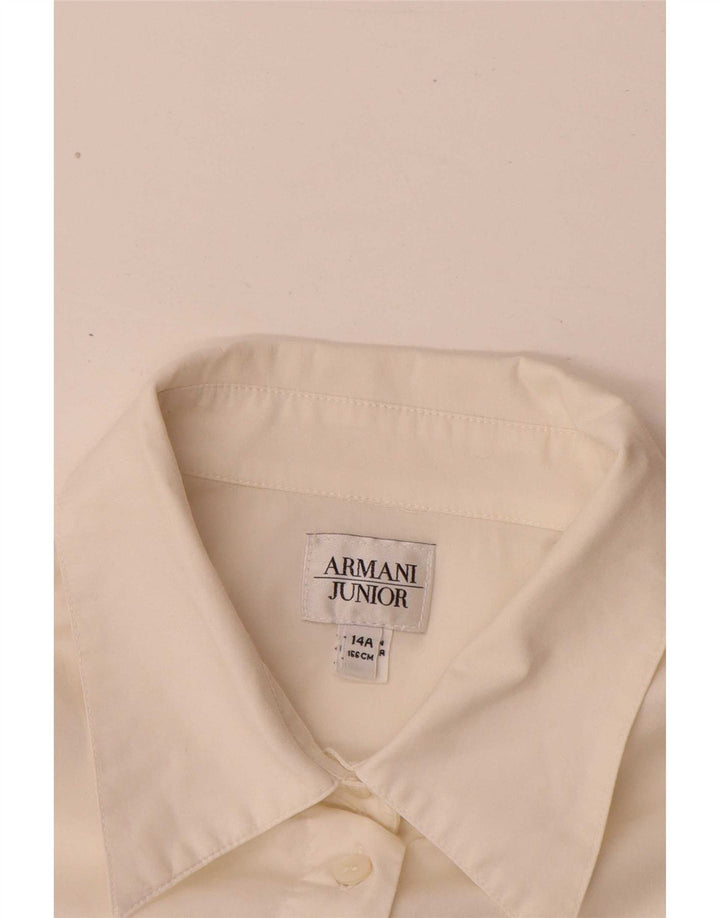 Camisa Armani Junior Girls 13-14 anos algodão branco