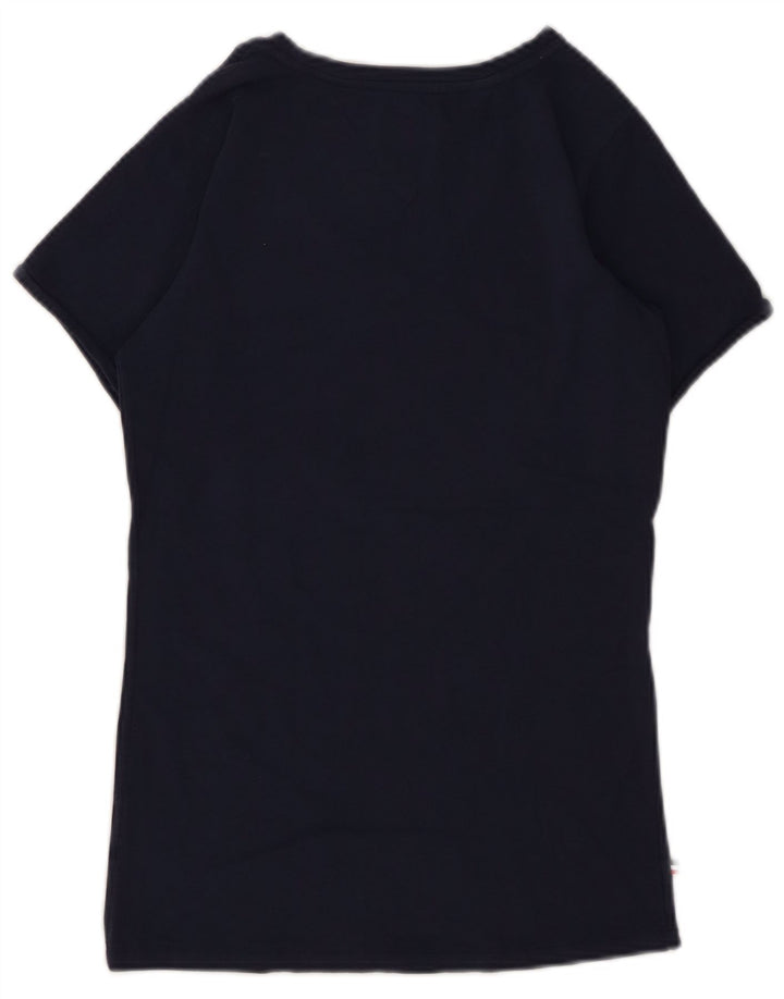 Camiseta feminina TOMMY HILFIGER UK 10 pequena azul marinho