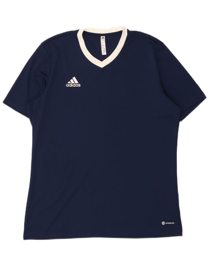 Camiseta masculina Adidas Aeroready Top XL azul marinho poliéster