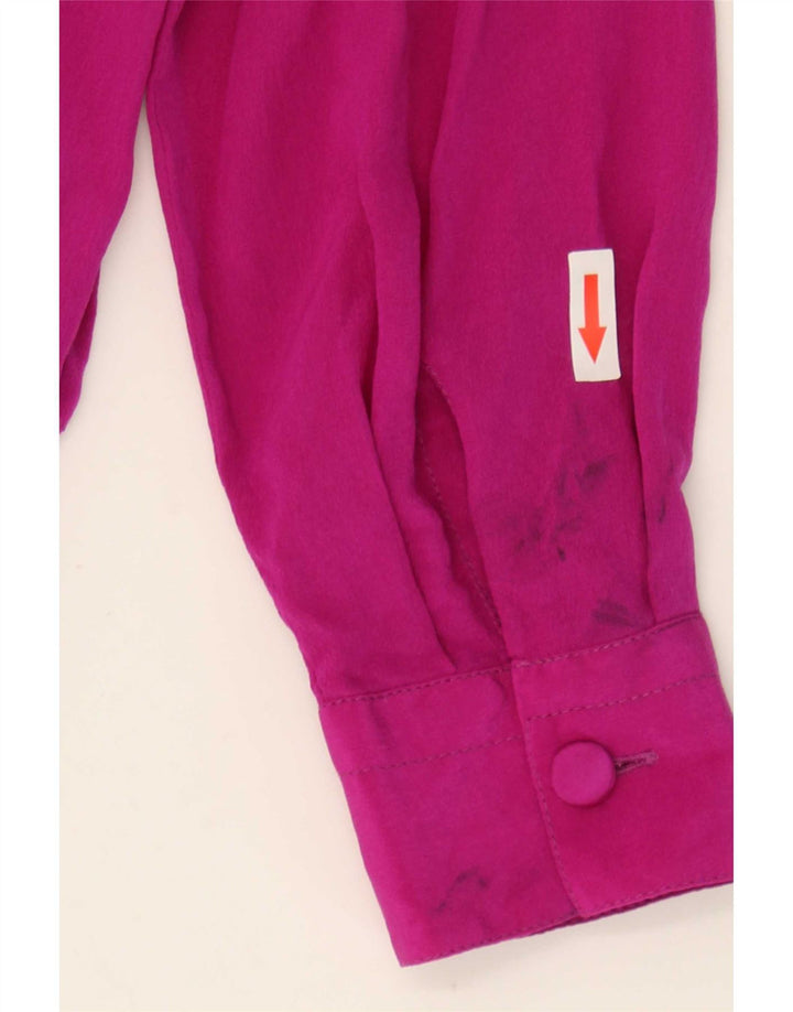 Blusa feminina de manga comprida Mizar IT 42 seda rosa médio