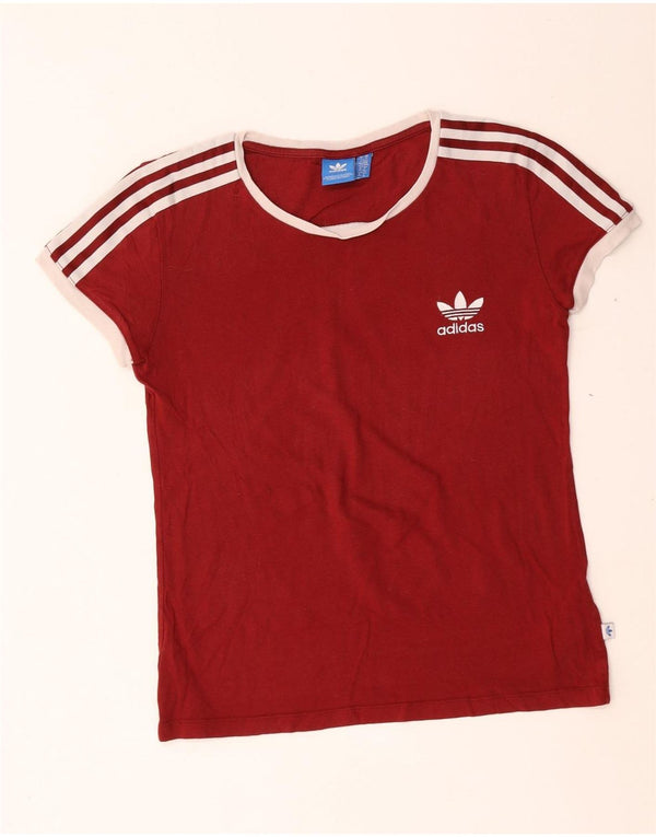 Adidas Camiseta Feminina Top UK 14 Médio Algodão Vermelho