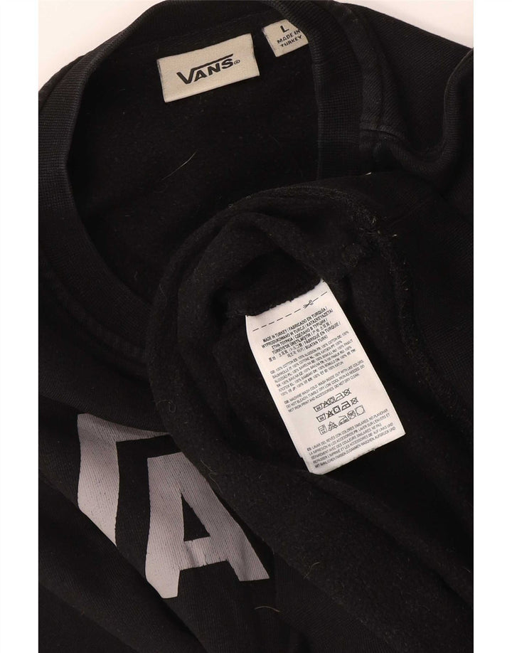 Vans Boys Graphic Moletom Jumper 12-13 Anos Grande Algodão Preto