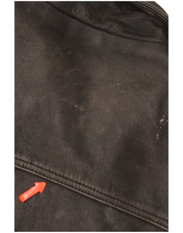 Jaqueta de couro masculina Tauri UK 42 XL couro preto