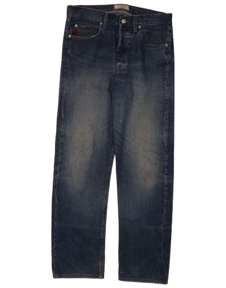 Armani Calça jeans reta masculina W34 L31 azul marinho